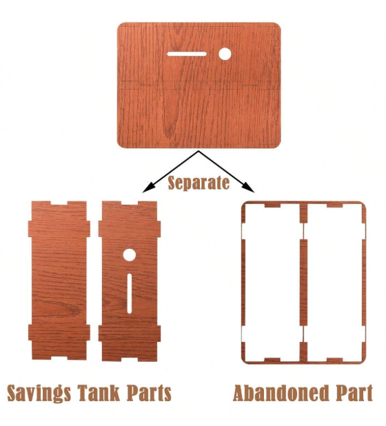 Cassaforte in contanti in legno Cofanetto di risparmio