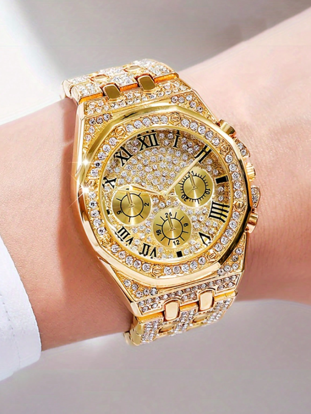 orologio alla moda, con 3 quadranti, casual per ufficio e affari