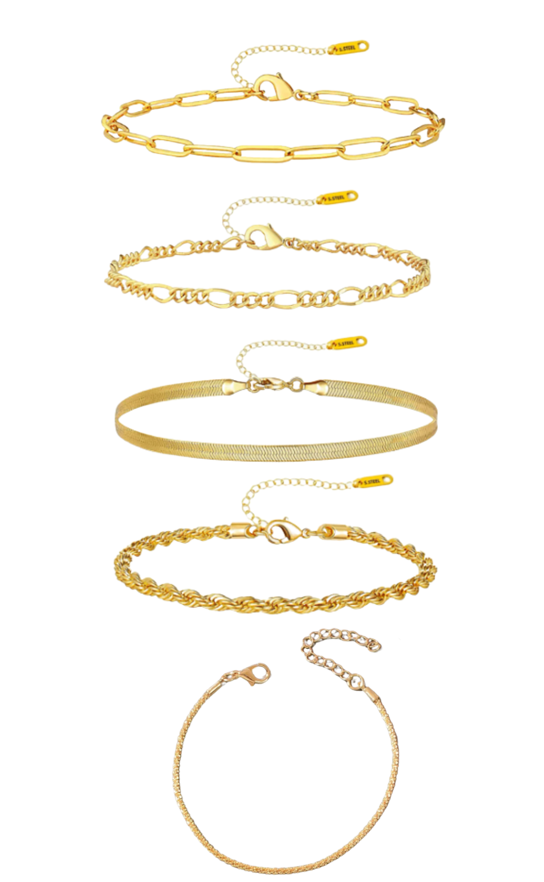 Set di 6 collane con ciondoli a forma di cuore