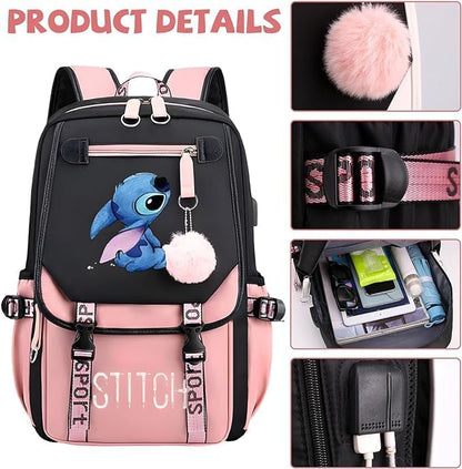 Zaino scolastico USB per donne e ragazze