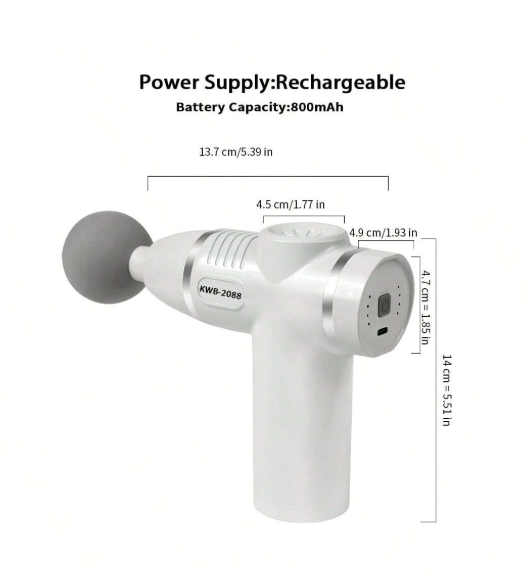 Pistola manuale ricaricabile portatile per massaggio facciale