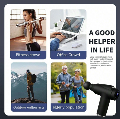 Massaggiatore muscolare a pistola fasciale, display LCD a 99 livelli