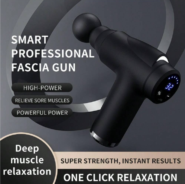 Massaggiatore muscolare a pistola fasciale, display LCD a 99 livelli