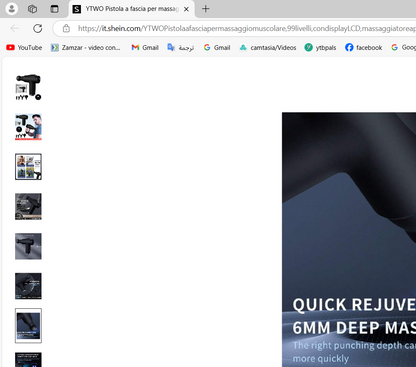 Massaggiatore muscolare a pistola fasciale, display LCD a 99 livelli