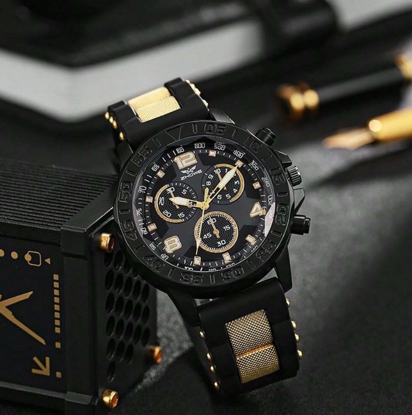 Orologio da uomo in gomma con cinturino di moda sportiva