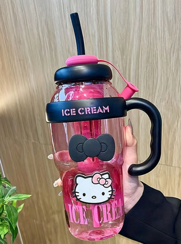 Bottiglia sportiva in PPSU con design carino a gatto