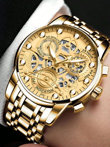 orologio da uomo alla moda, in acciaio inossidabile