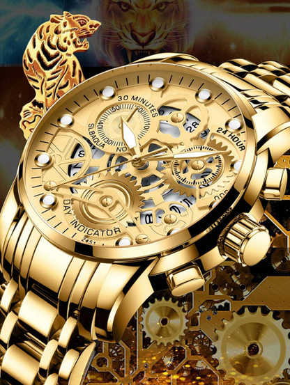 orologio da uomo alla moda, in acciaio inossidabile