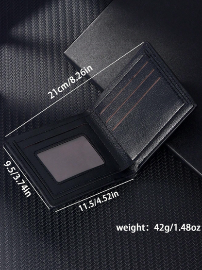 3 pezzi / Set Orologio da uomo semplice e alla moda in quarzo con portafoglio e penna