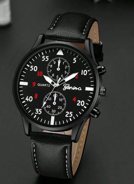 Set regalo - Orologio al quarzo classico di alta qualità per uomo