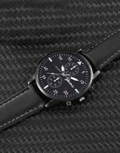 Set regalo - Orologio al quarzo classico di alta qualità per uomo