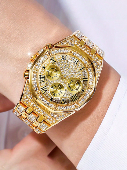 orologio alla moda, con 3 quadranti, casual per ufficio e affari