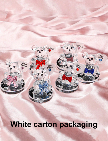 Serie di bambole di orsi di cristallo