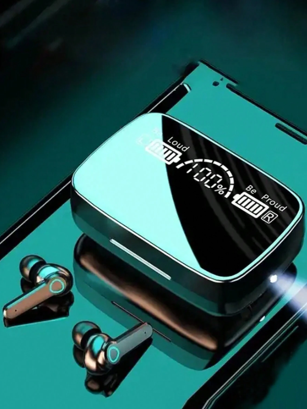 Specchio portatile senza fili, auricolari touch control