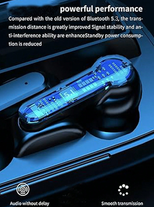 Specchio portatile senza fili, auricolari touch control