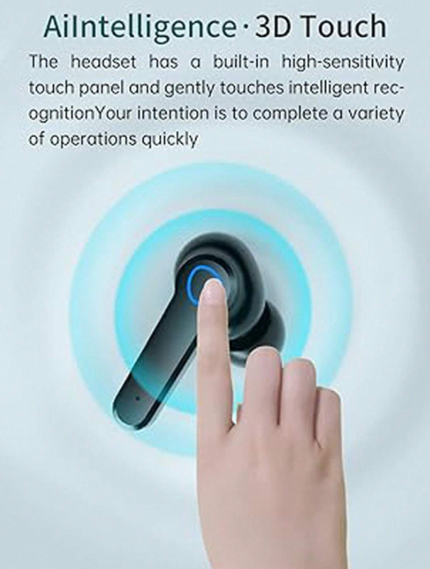 Specchio portatile senza fili, auricolari touch control