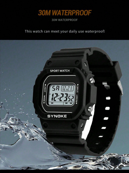 SYNOKE Uomo Orologio elettronico cinturino in caucciù