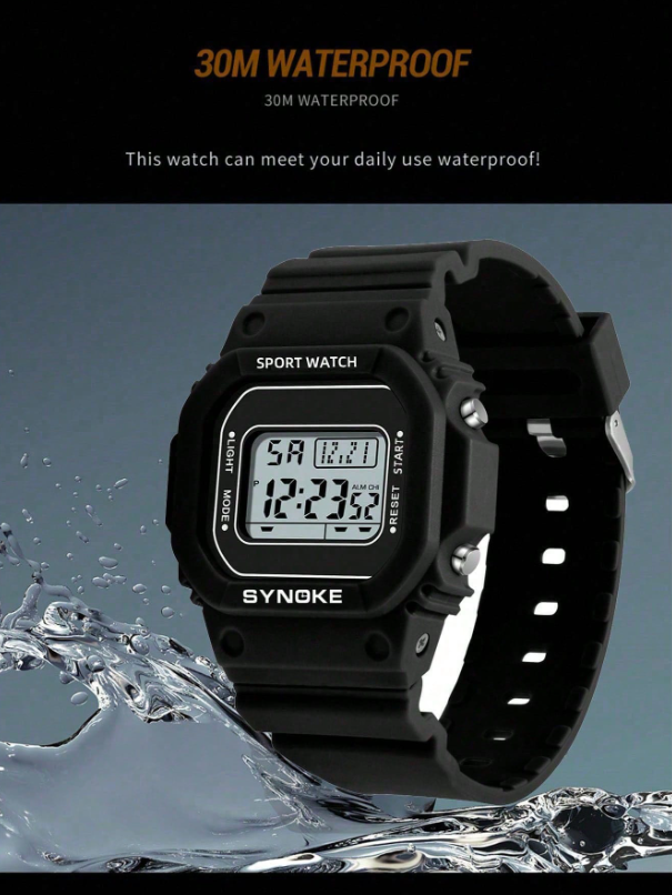 SYNOKE Uomo Orologio elettronico cinturino in caucciù