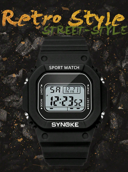 SYNOKE Uomo Orologio elettronico cinturino in caucciù